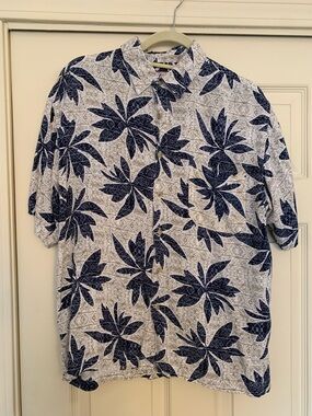 VTG Acapulco Joe 100% Rayon Tropical Floral Shirt XL